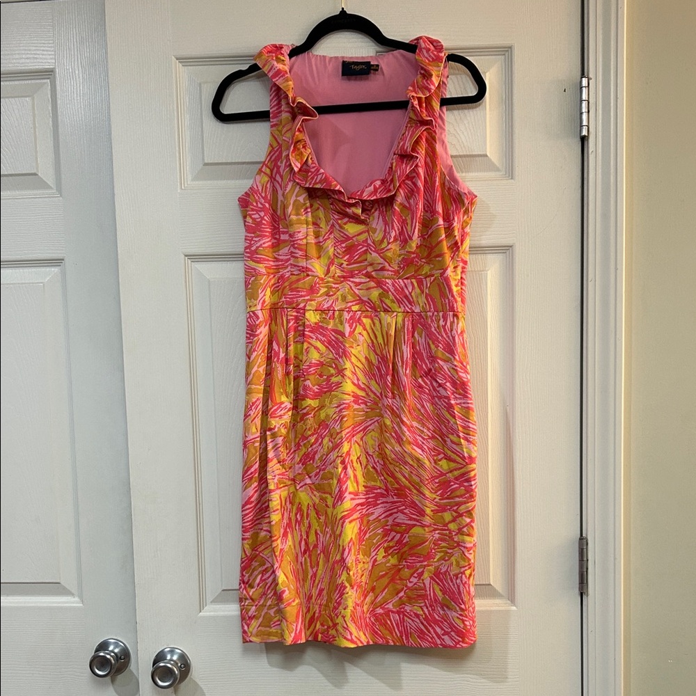 Just...Taylor Vibrant Pink and Yellow Mini Dress